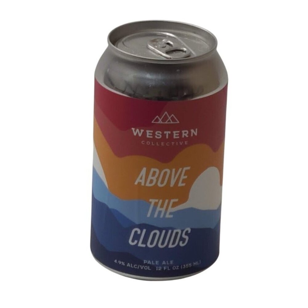 Western Collective Above The Clouds Pale Ale Empty Beer Can Bottom Opened Idaho